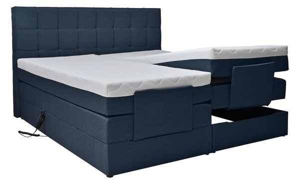 BOXSPRINGOVÁ POSTEĽ, 180/200 cm, modrá Moderano - Postele