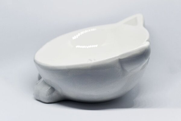 Ergonomická vyvýšená miska v tvare mačky svetlosivá 0.15 l/ø 14 cm, Trixie, Výber Kupujem pre útulkáčov