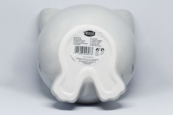 Ergonomická vyvýšená miska v tvare mačky svetlosivá 0.15 l/ø 14 cm, Trixie, Výber Kupujem pre útulkáčov