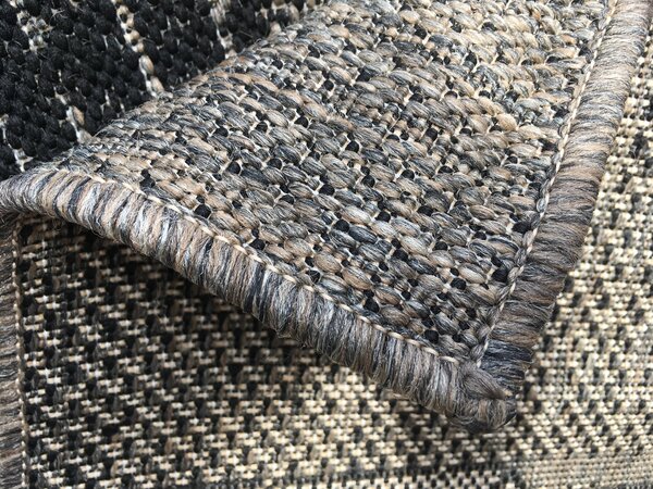Oriental Weavers , Kusový koberec Sisalo / DAWN 706 / J48H – na von aj na doma, 66x120, šedá, chodba / predsieň