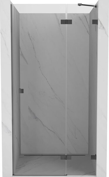Mexen Lunar sprchové dvere pravé 80 cm, priehľadné, gun metal - 834-080-000-95-00-P