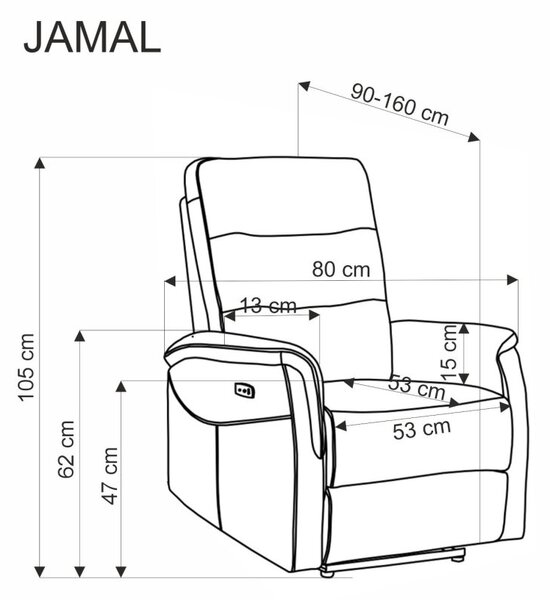 Halmar Relaxačné kreslo JAMAL olivové