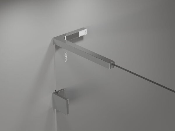 Mexen Lunar L päťuholníková sprchová kabína výkyvná pravá 80 x 80 cm, transparentná, chróm - 831L-080P-080L-01-00-P