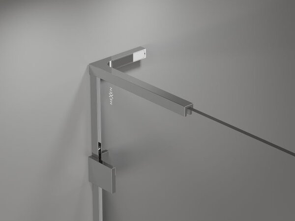 Mexen Lunar L päťuholníková sprchová kabína výkyvná pravá 80 x 80 cm, transparentná, chróm - 831L-080P-080L-01-00-P