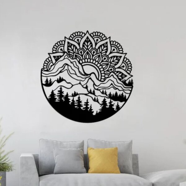 KMDESING | Drevená mandala na stenu - Hora