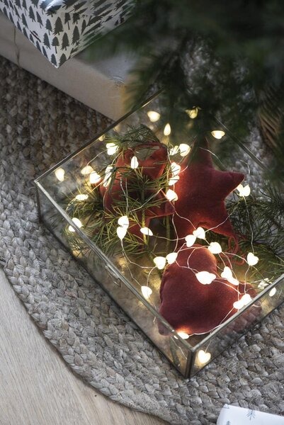 Svetelný LED reťaz s 40 srdiečkami a časovačom STILLENAT