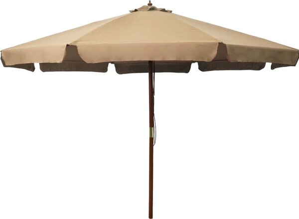 Maison Exclusive - Slnečník s dreveným stožiarom 330 cm Taupe