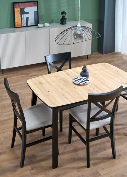 Halmar Rozkladací jedálenský stôl BARRIL 130(170)x80 dub artisan/čierna