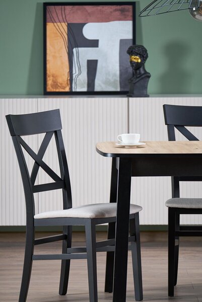 Halmar Rozkladací jedálenský stôl BARRIL 130(170)x80 dub artisan/čierna