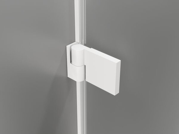 Mexen Lunar-B L pravé sprchové dvere otváracie 120 cm, transparentné, biele - 832SL-120-050-20-00-P