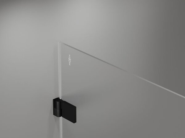 Mexen Lunar-B sprchové dvere výklopné ľavé 100 cm, transparentné, čierne - 832-100-000-70-00-L