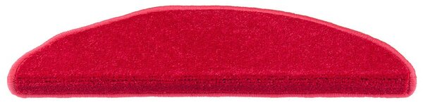 Vopi koberce Nášľapy na schody Eton červený polkruh, samolepiaci - 24x65 polkruh (rozmer vrátane ohybu)