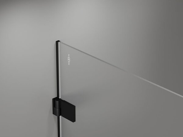 Mexen Lunar-B sprchové dvere výklopné ľavé 100 cm, transparentné, čierne - 832-100-000-70-00-L