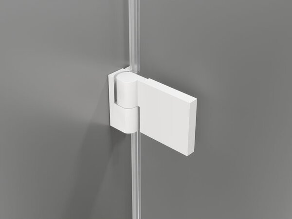 Mexen Lunar-B L pravé sprchové dvere otváracie 120 cm, transparentné, biele - 832SL-120-050-20-00-P
