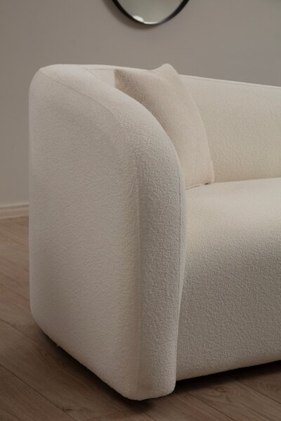 Hanah Home Dvojmiestna pohovka Asos 170 cm bouclé krémová