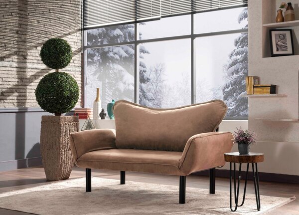 Hanah Home Dvojmiestna pohovka Chatto 150 cm svetlohnedá
