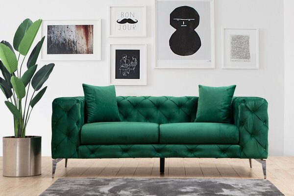 Hanah Home Dvojmiestna pohovka Como 197 cm zelená