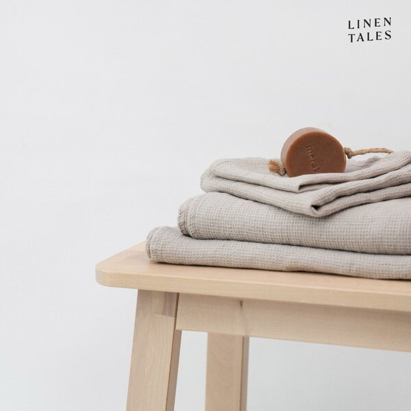 Vafľová ľanová osuška v prírodnej farbe 75x125 cm Natural Fine Waffle – Linen Tales
