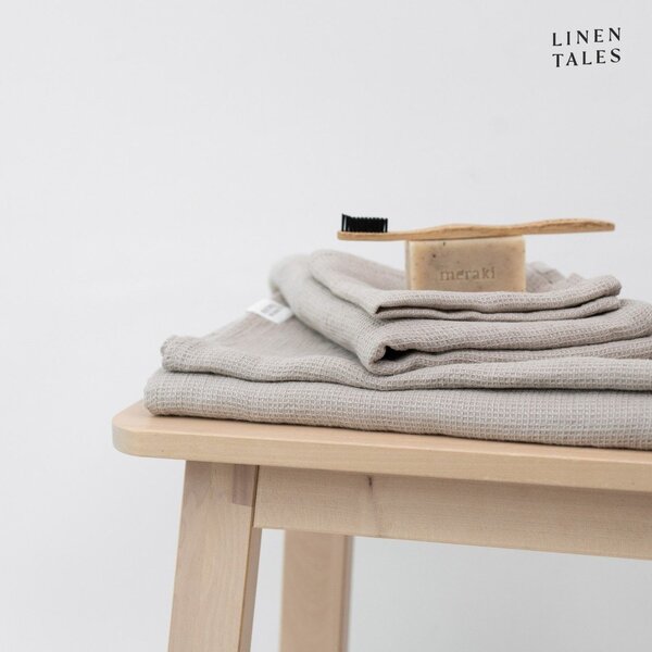 Vafľová ľanová osuška v prírodnej farbe 75x125 cm Natural Fine Waffle – Linen Tales
