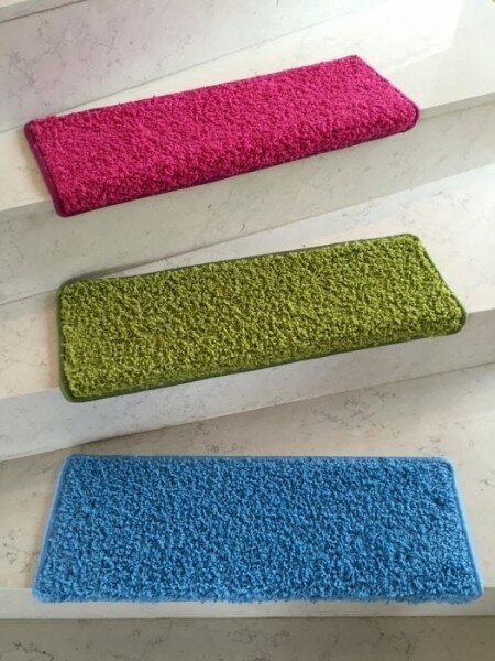 Vopi DOPREDAJ: 24x65 obdĺžnik cm Nášľapy na schody Color Shaggy ružový obdĺžnik, samolepiaci - 24x65 obdĺžnik (rozmer vrátane ohybu)