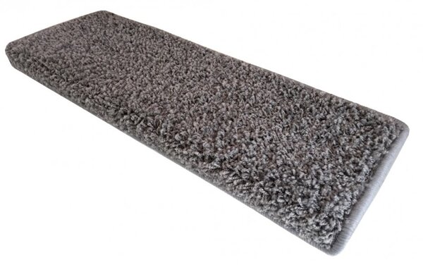 Vopi Nášľapy na schody Color shaggy šedý obdĺžnik, samolepiaci - 24x65 obdĺžnik (rozmer vrátane ohybu)
