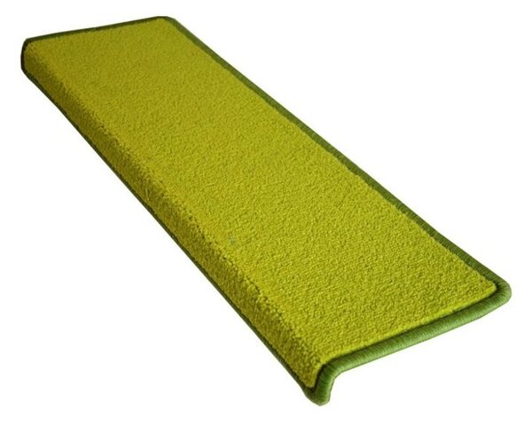 Vopi koberce Nášľapy na schody Eton zelený obdĺžnik, samolepiaci - 24x65 obdĺžnik (rozmer vrátane ohybu)