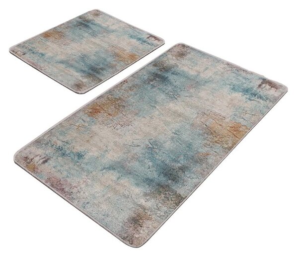 Modro-sivé kúpeľňové predložky v súprave 2 ks 60x100 cm – Mila Home