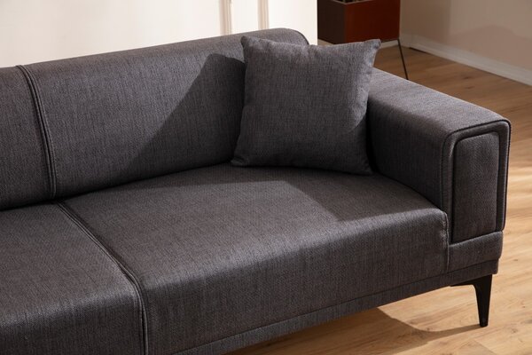 Hanah Home Trojmiestna rozkladacia pohovka Horizon 230 cm tmavosivá