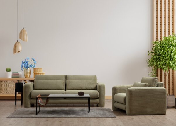 Hanah Home Dvojmiestna pohovka Lily 180 cm zelená