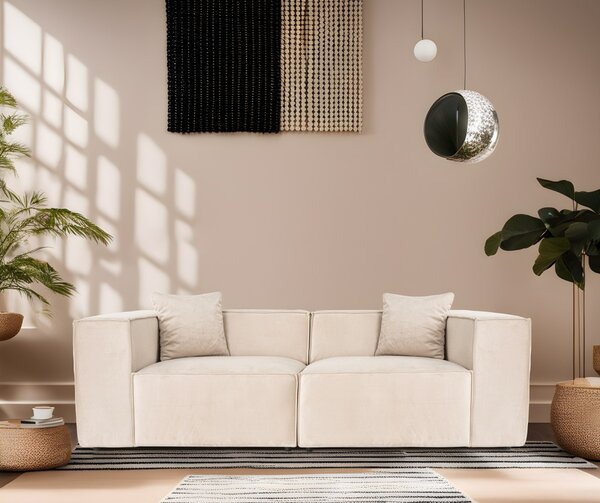Hanah Home Dvojmiestna pohovka Lora 220 cm krémová
