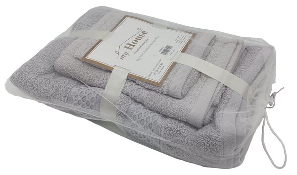 MyHOUSE Luxusný 3-dielny set uterákov Soft Grey