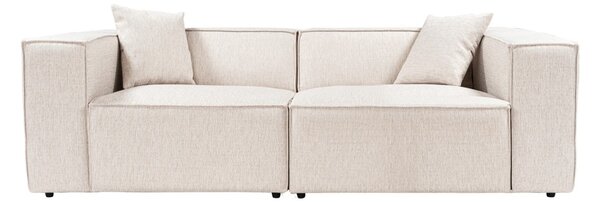 Hanah Home Dvojmiestna pohovka Lora 220 cm béžovo-hnedá