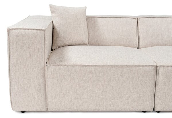 Hanah Home Dvojmiestna pohovka Lora 220 cm béžovo-hnedá