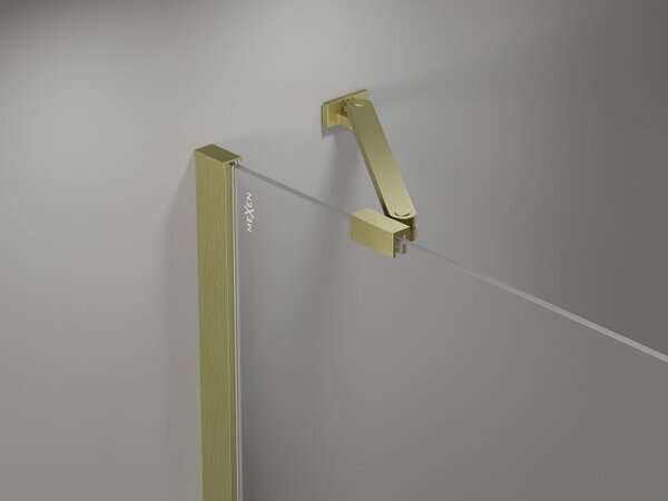 Mexen Mist sprchové dvere otočné 150 cm, transparentné, zlaté kartáčované - 8A4-150-001-55-00