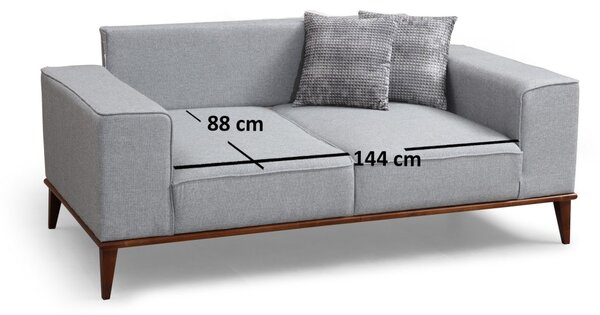 Hanah Home Dvojmiestna pohovka Montana 184 cm šedá