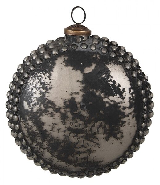 Granitová antik sklenená vianočná ozdoba Noirre - 15*6*15 cm - Clayre & Eef