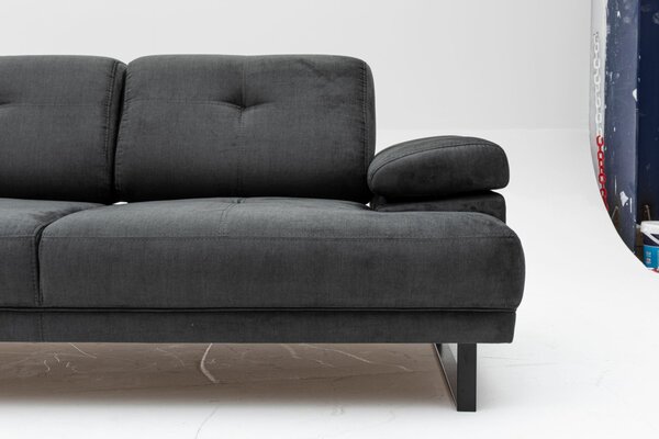 Hanah Home Dvojmiestna pohovka Mustang 199 cm antracitová