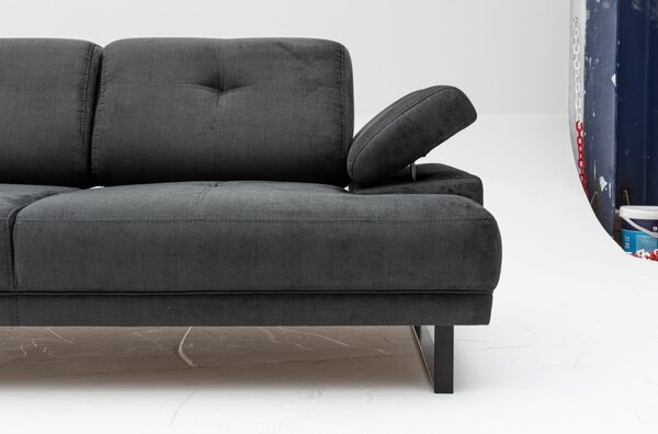 Hanah Home Dvojmiestna pohovka Mustang 199 cm antracitová