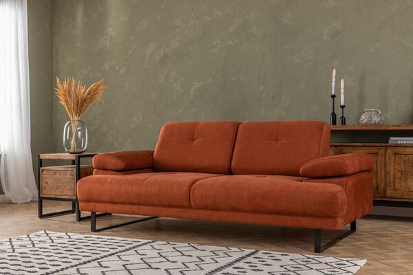Hanah Home Dvojmiestna pohovka Mustang 199 cm oranžová