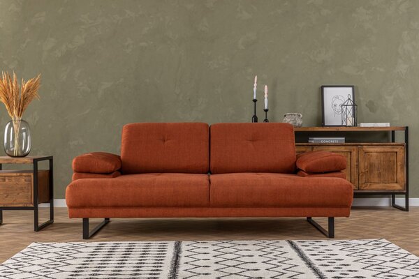 Hanah Home Dvojmiestna pohovka Mustang 199 cm oranžová