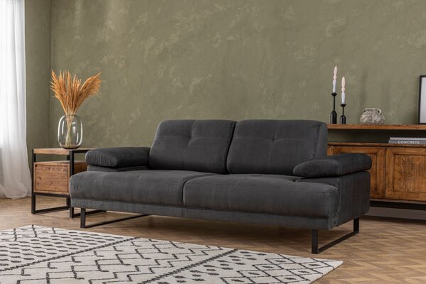 Hanah Home Dvojmiestna pohovka Mustang 199 cm antracitová