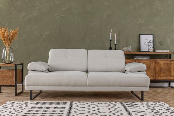 Hanah Home Dvojmiestna pohovka Mustang 199 cm biela