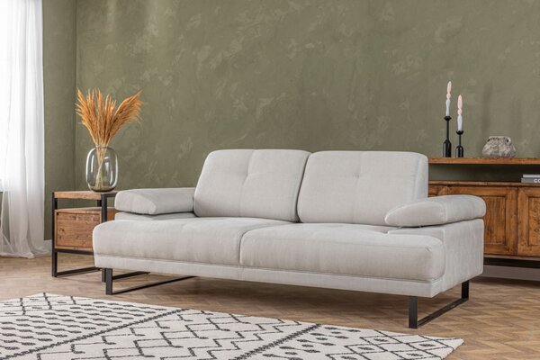 Hanah Home Dvojmiestna pohovka Mustang 199 cm biela