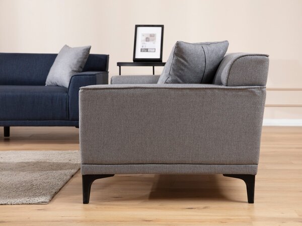 Hanah Home Dvojmiestna pohovka Petra 163 cm svetlosivá