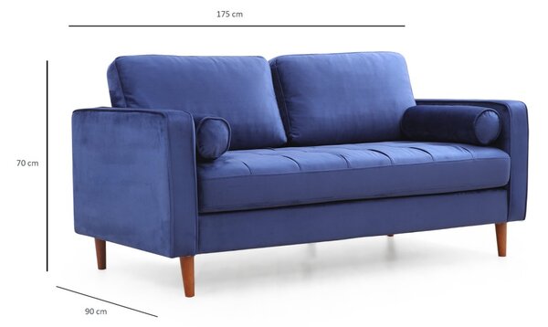 Hanah Home Dvojmiestna pohovka Rome 175 cm modrá