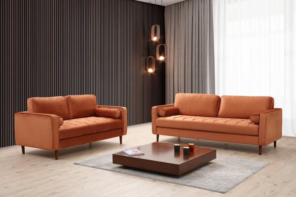Hanah Home Trojmiestna pohovka Rome 215 cm oranžová