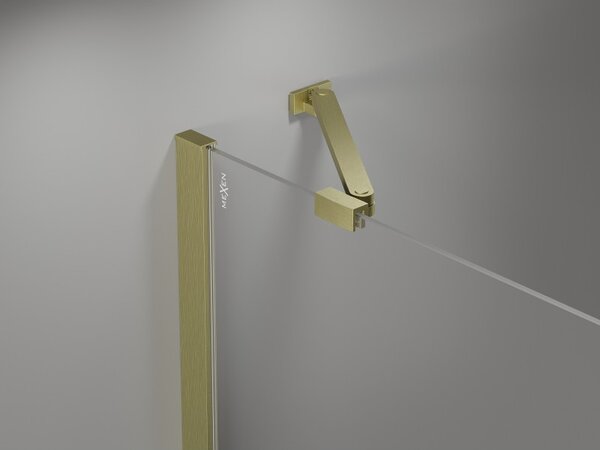 Mexen Mist-B, 1-krídlové sprchové dvere 105 cm, číre sklo, zlatý matný profil, 8A2-105-001-55-00