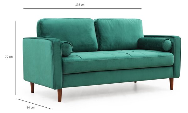 Hanah Home Dvojmiestna pohovka Rome 175 cm zelená