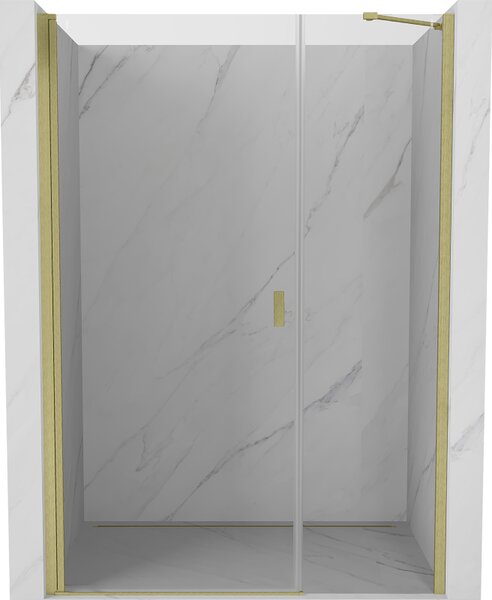Mexen Mist-B, 1-krídlové sprchové dvere 105 cm, číre sklo, zlatý matný profil, 8A2-105-001-55-00
