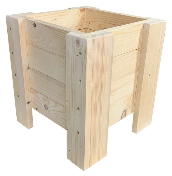 ATMOWOOD Štvorcový drevený truhlík 33 cm - borovica